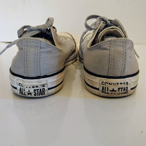 CONVERSE ALL STAR LOW TOP WOMEN'S SZ 10 GRAY W/METALLIC LACES - Picture 5 of 10